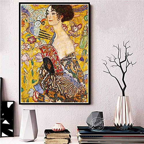 ZHXXFD Peinture Numero Adulte Enfant Gustav Klimt Peinture Par Numero Paysage Animaux Acrylique Toile DIY Paint By Numbers Kit 40X50CM(A98)