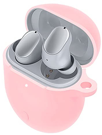 GIOPUEY Funda para Redmi Buds 3 Pro, Ultradelgado Silicona Case Cover, Anti-caída, Redmi Buds 3 Pro Funda - Rosa