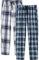 AjezMax Bas de Pyjama Femme Pantalon Pyjama Coton avec Poches Pantalon Carreaux 2 Paquets 01 XXL