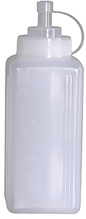 800ml Squeeze Sauce Bottle Large Caliber Dustproof Plastic Household Seasoning Bottle for Kitchen Valentine's Day/Mother's Day/Wedding/Anniversary/Party/Graduation/Christmas/Birthday Gifts - White