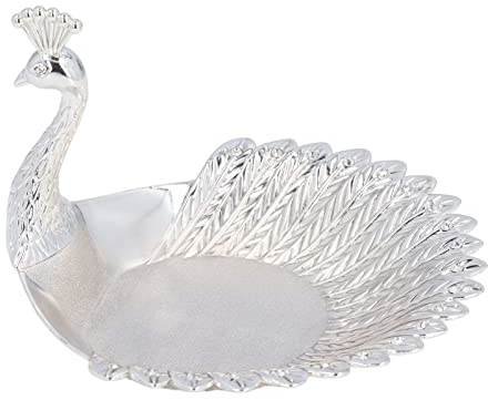 Qcwwy Plat de Bonbons en Forme de Cygne, Bol de Service de Bonbons Antiques Authentique Sucrier Fantaisie en Alliage de Zinc Cygne Délice Turc Plat de Service Centres de Table Décoratifs Plat
