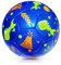 INPODAK Kinderfußball Größe 3 Dinosaurier-Fußball Mini-Cartoon-Fußball für Kleinkinder mit Pumpe Geschenk für Jungen und Mädchen 3-8 Jahre alt, Glitzerblau