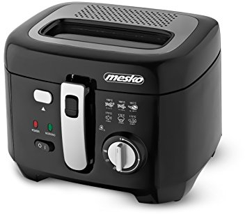 Friggitrice ad Olio da 2,5 Litri Con Vaschetta Antiaderente Dotato di Cestello Asportabile e Lavabile Controllo di Temperatura termostato regolabile Potenza 1800W