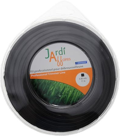 Jardiaffaires Filo per decespugliatore extra pro quadrato qualità pro 5 mm x 17 metri