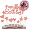 Kiwochy Glitzer 16.Geburtstag Cupcake Toppers Tortendeko 16 Geburts tag Deko Kuchen 16. Geburtstag Rose Gold Tortendeko Happy 16 Birthday Tortendeko 16 jahre mädchen Kuchendeko für 16 Geburtstag