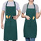 LEFUNDA® Grembiule da Cucina, Grembiule impermeabile con 3 Tasche, Grembiule da Barbecue, Regolabile con Nastri Lunghi, Per Uomo e Donna, Cucina, BBQ, Ristorante, Caffè (Verde)