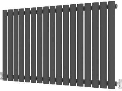 Radbliss Oval Column Horizontal Radiator 600x1003mm Anthracite Single Central Heating Designer RAD