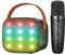 BONAOK Portable Karaoke Player, Bluetooth Microphone for Children & Adults, Charging Microphone, Electronic Toy (Black)