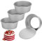 DAJAVE 4 Pack 8 Inch Cake Tin for Baking Deep Cake Tins Round Baking Tin Non-Stick Aluminum Cake Pan with Loose Base for Wedding Birthday Christmas Party Cake Baking