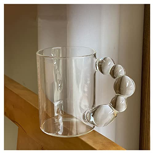 HASMI Mug Tasse Salon Verre Coupe d'eau Ménage Tasse Liquée Transparente avec poignée Cuisine Cuisine Creative Tasses à Thé