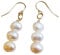 Cultured Freshwater Pearl 14kt Gold Filled Drop Dangle Earrings - Birthday Valentine's Mother's Day Gift - Handmade Jewellery Gift Ideas for Women and Ladies (white)