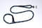 Extremely Durable Dog Rope Leash, Slip on Premium Soft Nylon Lead, Strong, Sturdy Comfortable Leash Supports the Strongest Pulling Small Medium Large Dogs (Black-Blue, 1.0 Medium)