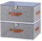 OUTBROS Clothes Storage Boxes with Lid, Large Foldable Bags, Wardrobe Organiser with Handle and Zipper, Used for storing blankets, pillows, 40 x 30 x 20 cm, 2-Pack