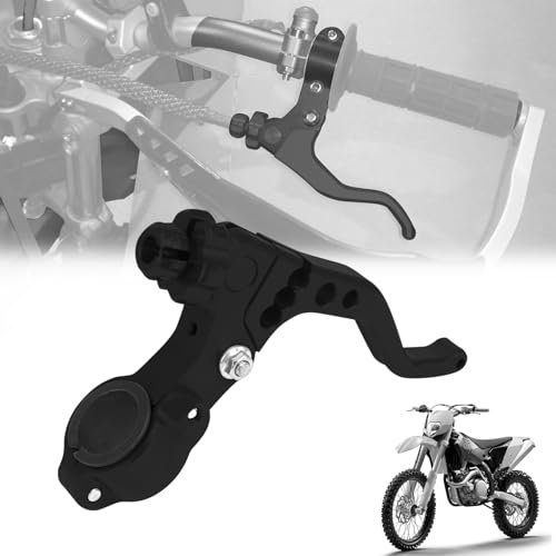 IUVWISN Dirt Bike Stunt Kurzer Kupplungshebel Aluminium Kurzer Kupplungshebel 1 zoll Universell passend für 22 mm 7/8'' Lenker, 3 Gänge verstellbar, für CRF KLX RMZ DRZ KX YZ EXC ATV Schwarzk