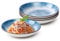 NUTRIUPS 20.5cm Pastateller, 4 Stück Suppenteller, 500ml / 16oz Suppenschüsseln, 8'' Porzellan Pastateller, Mikrowellen & Spülmaschinenfest