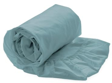 Heckettlane Elementi Spannbettlaken 220x90 – Weiches & Atmungsaktives Baumwollperkal – Spannbetttücher für Matratzen – Perfekt für Bettwäsche-Sets – Blauw