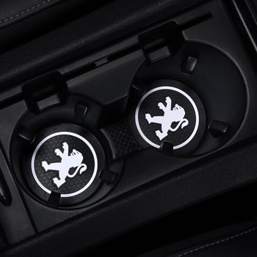 ZUMAHA Auto-Getränkehalter, Untersetzer, Getränkehalter für Peugeot 2008 206 207 3008 301 307 308 308S e2008, schmutzabweisendes Wasser, Rutschfester Untersetzer, Innenzubehör