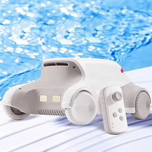 Pulitore automatico for piscina senza fili, Aspirapolvere automatico for piscine fuori terra e interrate, forte aspirazione, doppi motori, for piscine piatte interrate fino a 150 mq (durata 240 minuti