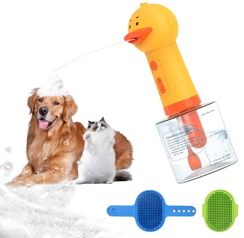Hunde Seifenspender, Automatisch Schaumseifenspender, Hund Schaummaschine mit Hundebürsten für Hundebadewanne, Hund Schaumsprüher Schaumseifenspender, Elektrische Hunde-Reinigungsschaummaschine