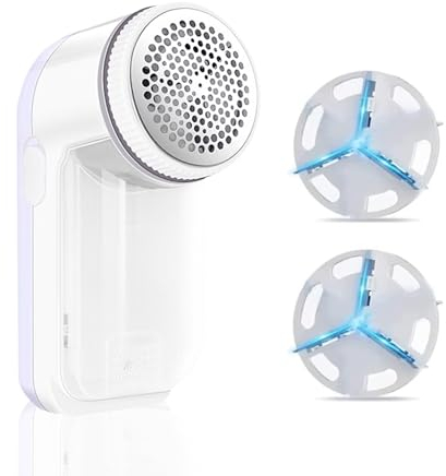Lint Remover, Clothes Debobbler Fabric Shaver for Clothes with Free Extra Cleaning Brush Bobble Remover Electric Fabric Shaver GC20060 with Powerful Motor Defuzzer Fabric