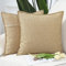 Madizz 2er Set Polyester- Leinen Kissenbezügen Weiche dekorative Kissenbezüge für Sofa Schlafzimmer Kissenhülle Beige 45x45 cm Quadrat