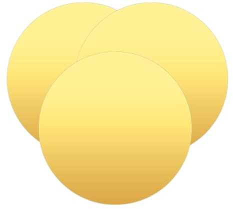 Milageto 3 Piezas de Espejos Redondos de 8 para centros de Mesa, Platos para centros de Mesa, bandejas Decorativas de Espejo para decoración de Pared de
