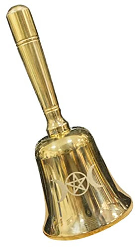 ULDIGI Vintage-handglocke Als Musikinstrument Und Altar-ritualglocke Wicca-Accessoire Mit Retro-Verzierungen Für Schreibtisch-Dekoration Und Glockenschmuck
