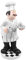 Amosfun Lustige Harz Chef Figur Home Dekoration Statue für Küche Bistro Bäckerei Restaurant