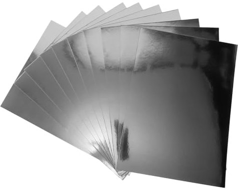 DIYEAH 10blätter Metallic Spiegelkarton Silbernes Bastelpapier Für Scrapbooking Kreativpapier Für Kunstprojekte Und Bastelaktivitäten Hochwertiges Glänzendes Papier Für Kreative