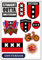 Daged Amsterdam Niederlande Aufkleber Karte 9 Stück - PKW Auto Motorrad Biker Flagge Fahne Vinyl ST