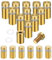 Cokritsm 20PCS Logo Distanziatore Vite, 16x30mm Acciaio Inox Parete Distanziale Viti Viti Pubblicitarie, Logo Vetro Staffa Pubblicità Viti Bulloni Parete Staffa Oro