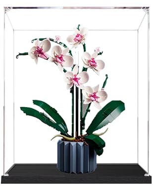 Acrylic Display Case for Lego 10311 Orchid Model, 3mm Dustproof Display Box, Display Case Compatible with Lego 10311 (Model Not Included) (Transparent Build 3MM)