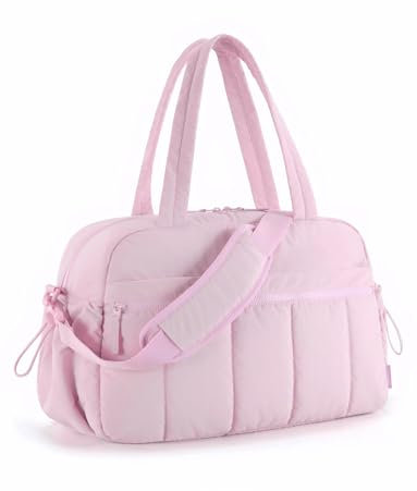 Ausing Borsa Sportiva Donna Borse da Viaggio Travel Bag Scomparti Multipli Vacanza Rosa