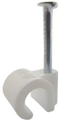 Reulin 4–7mm Cable Clips Pack of 100+ Compatible with Round Electrical, Ethernet cables, Coaxial Wires – Fits 4mm, 5mm, 6mm, 7mm Cables - White