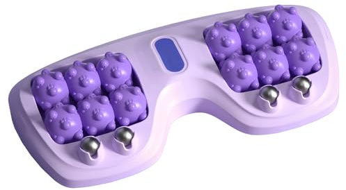 Fußmassageroller, Beidseitig Einsetzbarer Massageroller Für Füße Und Beine, 3-In-1 Fußmassagegerät Mit Faszienrolle, Fußmassage Roller Für Fersensporn Und Geschwollene Beine, Lila