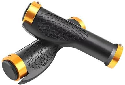harayaa 2 Ersatz Fahrradlenkergriffe, rutschfeste, Stoßfeste, Ergonomische Lenkergriffe für Falträder, Gold