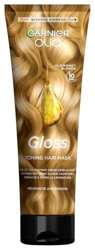 Olia Gloss, Toning Hair Mask, Repariert bis zu 1 Jahr Haarschäden, bis zu 72h sichtbarer Glanz, intensiviert die Haarfarbe bis zu 6 Haarwäschen, wie eine Haarmaske anwendbar, Old Money Blonde