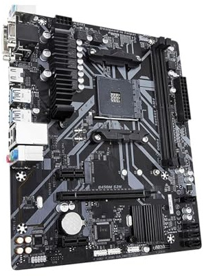 Fit For GIGABYTE B450M S2H con Procesador AM4 DDR4 Micro ATX, USB 3.1 Gen1, VGA, DVI-D, Ranura M.2 De 32 GB Placa Madre