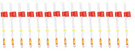 DANAIXZ Mini-Winter-EIS-Angelrute, Spitzenspitze, 15-teiliges Set, langlebige Verlängerungsruten, Angelgeräte-Teile, ABS-Material, kleine Größe, leicht, flexibel, für das Angeln im Fluss, (70mm)