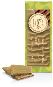 Venchi - ChocoBiscuit Snack, Doppelter Kekswaffel mit Pistazien-Gianduja Überzogen, 35 Gr, Glutenfrei, ohne Farb- und Konservierungsstoffe, Ideale Zwischenmahlzeit
