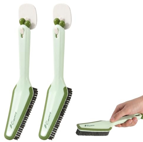 2-piece set of bathroom and kitchen cleaner, shower cleaning brush, floor scrub, carpet, hard bristle brush with handle, crevice brush clip, rubber scraper, bathtub, toilet sink, ceramic tile supplies