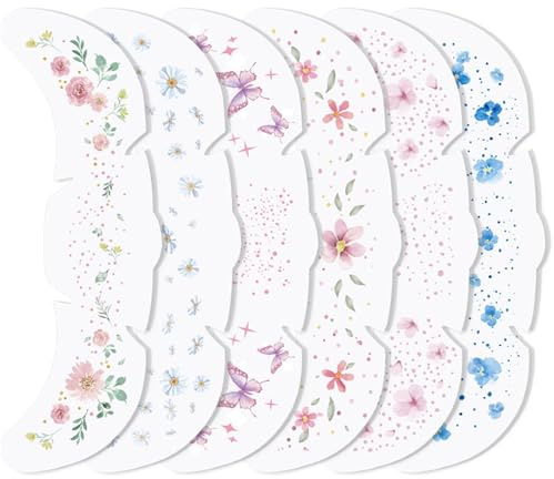 6 Sheets Floral Freckle Tattoo Stickers, Rose Cherry Blossom Makeup Stickers For Facial Body Decor Women Girls