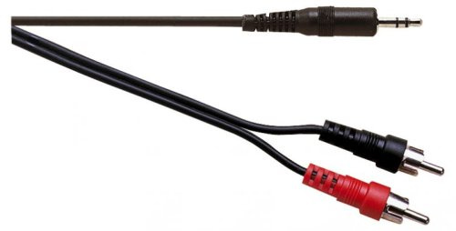 SoundLAB 3.5mm Jack Plug To 2 x Phono Plugs Cable Lead 5m