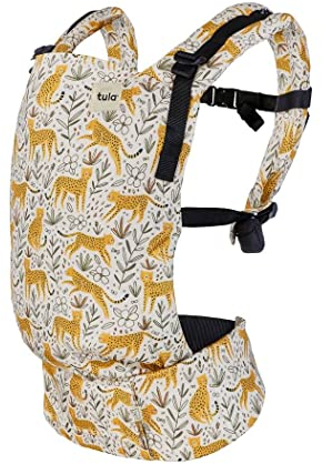 Tula Free-To-Grow Babytrage für Neugeborene ab Geburt (3,2 - 20,4 kg), Ergonomische Baby-Tragetasche Bauchtrage Rückentrage, Prowl
