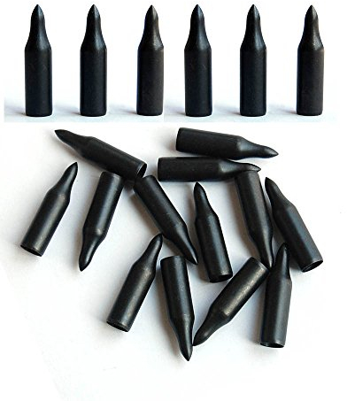 Huntingdoor 50 Stück 5/16zoll Pfeilspitzen Traditionelle Jagdspitzen Bogenschießen Pfeilspitzen Edelstahl Projektilspitzen Jagd Pfeil Tipps Pfeilköpfe Feldspitze für Holzpfeile Bambuspfeil (Schwarz)