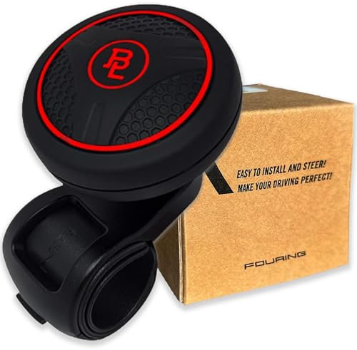 Mzone Bl Silicon Black Platinum Power Handle Car Steering Wheel Suicide Spinner Accessory Knob for Car Vehicle