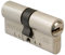 Amig - Cilindro de seguridad - Cerradura para puertas - Bombín de doble embrague -Leva larga - Incluye 3 llaves - Plateado Mate - Medidas: 70 (31-39 mm)