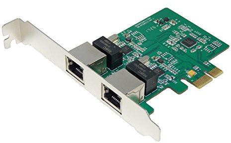 Scheda di rete - Scheda di controllo PCI Express (PCIe – PCIE) - 2 porte RJ45 Gigabit Ethernet 10/100/1000Mbps – 2 Chipset Realtek RTL8111 - equerres Low e High Profile – By Computer District