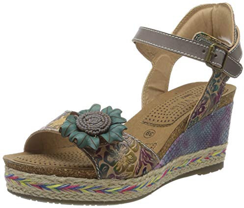 Laura Vita Femme Facyo 06 Sandales Peeptoe, Gris, 37 EU