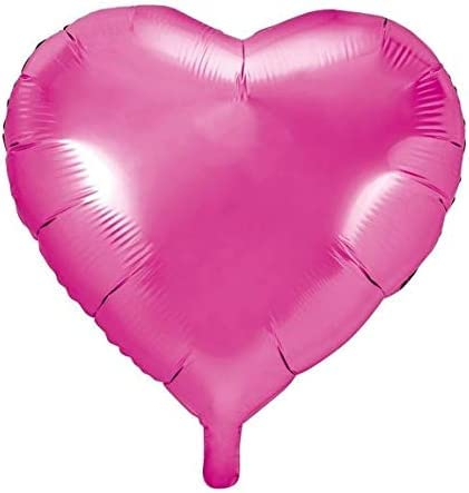 Folien-Ballon Herz in metallic pink/Luft-Ballon/Hochzeits-Ballon Herzform - Durchmesser ca. 45cm - Hochzeits-Deko/Geburtstags-Dekoration/Luft-Ballons groß/Helium-Ballons (3 Ballons)